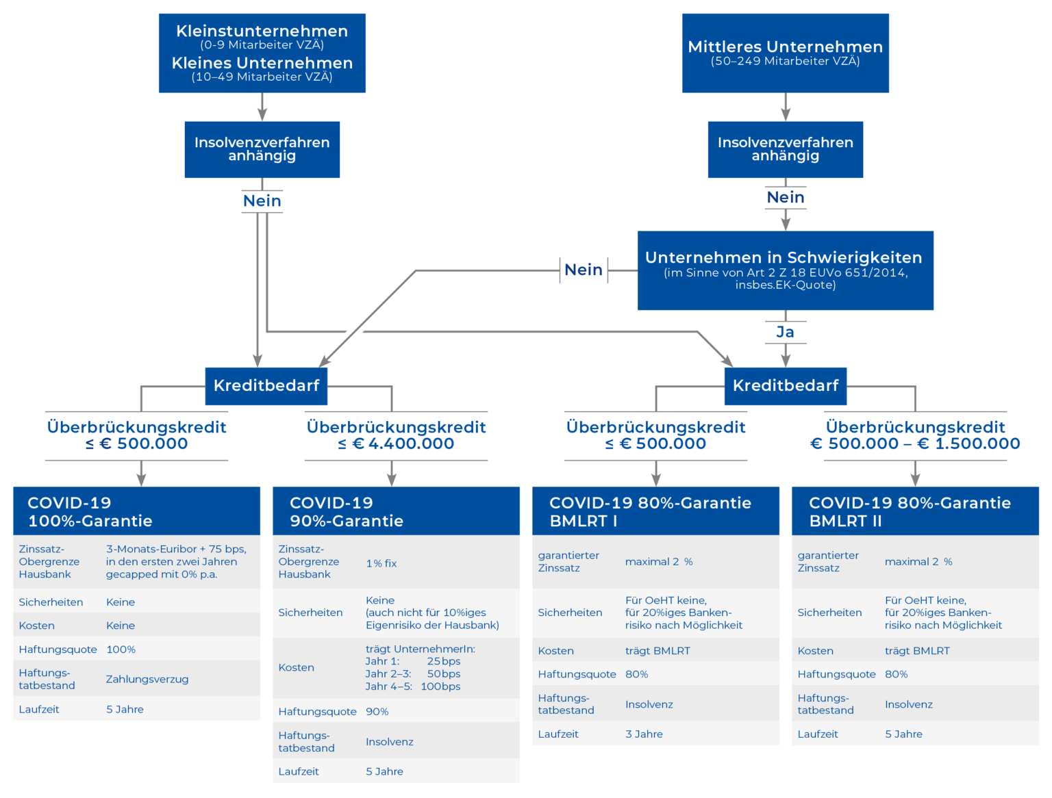 Infografik zu den COVID-19-Fördermodellen